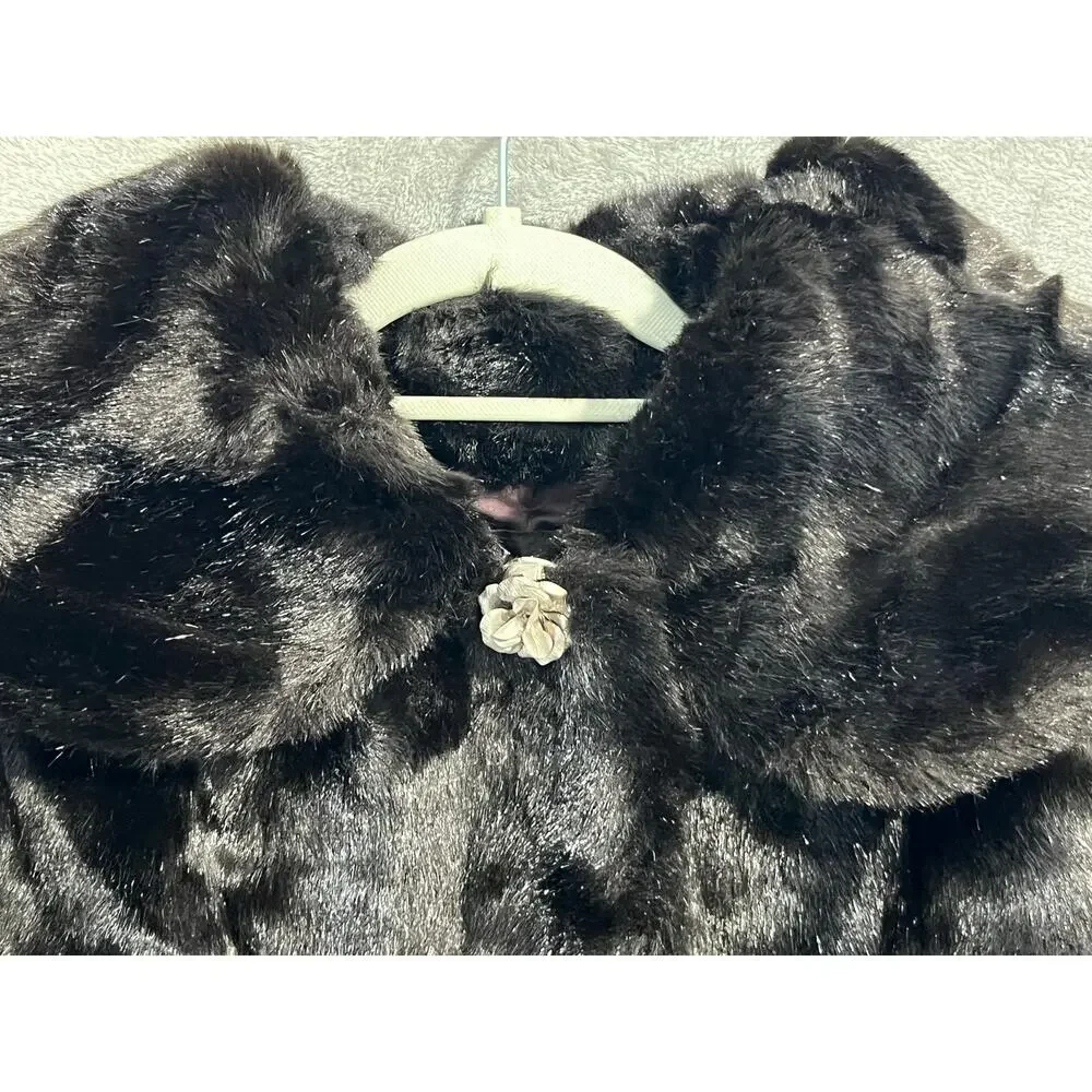 VTG Silver Tone Sculptural Flower Fur Clip Mid Century Coat Collar Clasp Austria